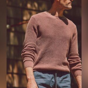 Faherty Legend Sunwashed Crewneck Sweater in Plum Wine